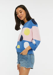 Spot-Stripe Sweater