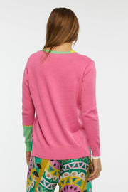 Block Trim Sweater