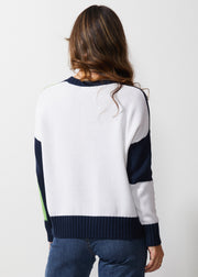 Intarsia Trim Jumper