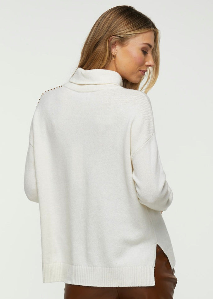 Shoulder Patch Sweater