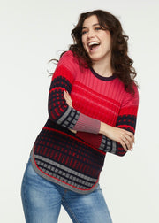 Stripe Rib Sweater