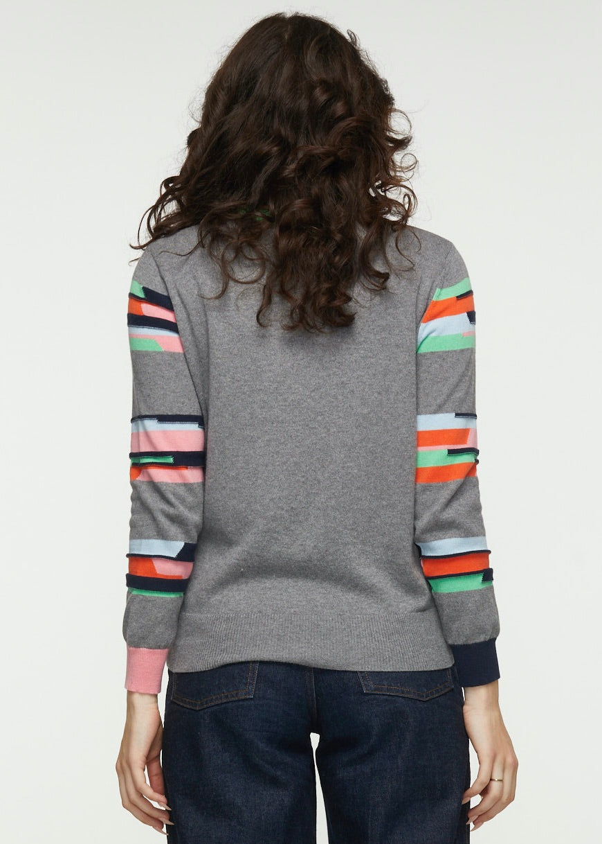 Jacquard Stripe Sweater