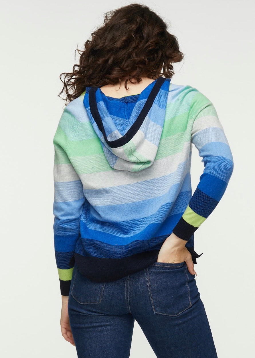 Birdseye Stripe Hoodie