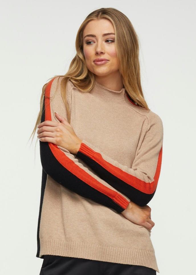 Contrast Funnel Neck