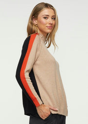 Contrast Funnel Neck