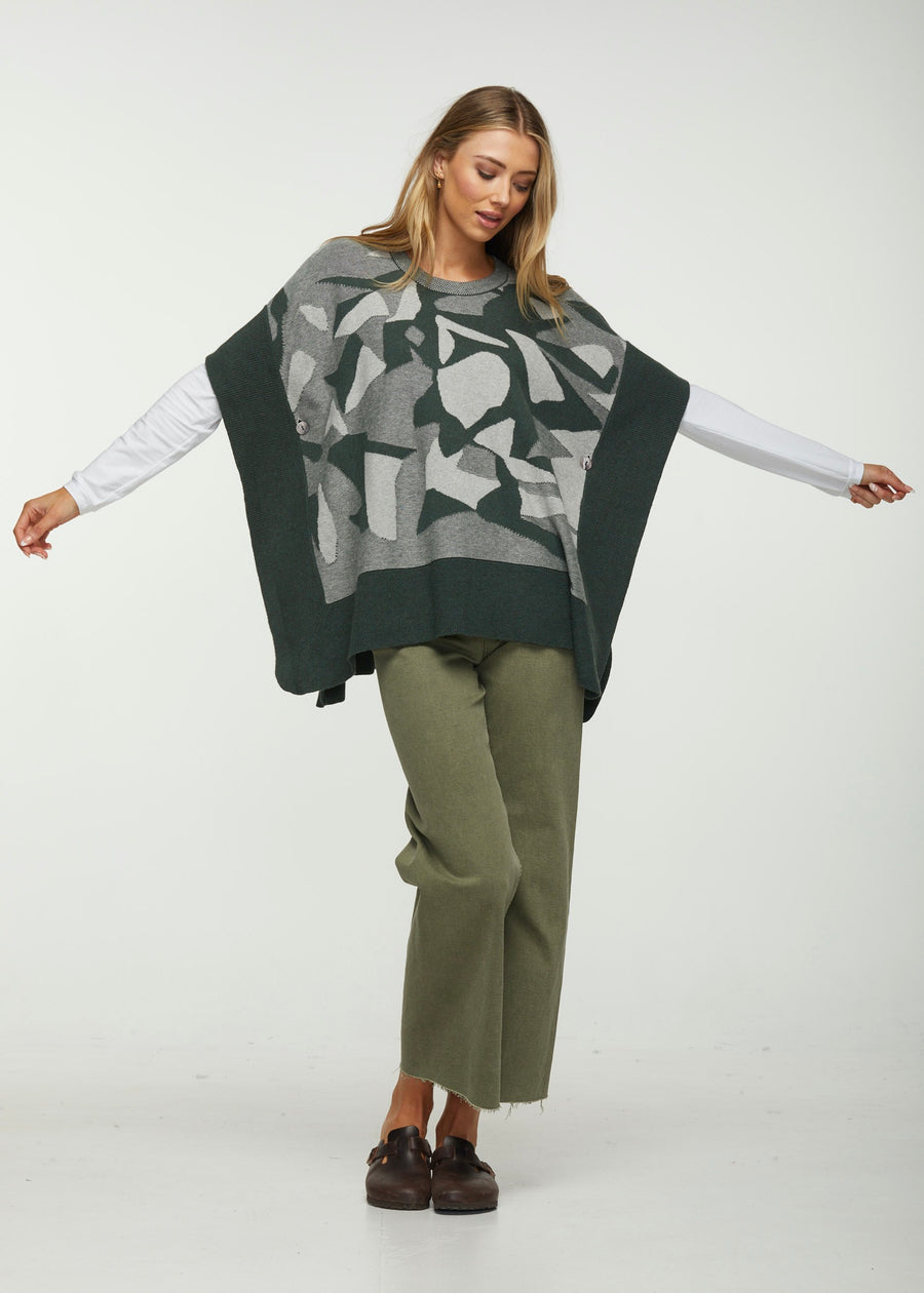 Jacquard Poncho