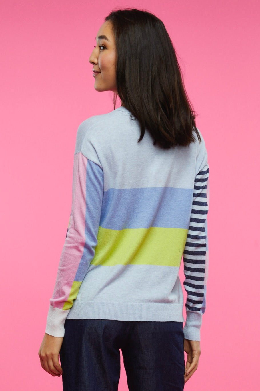 Diagonal Stripe Sweater