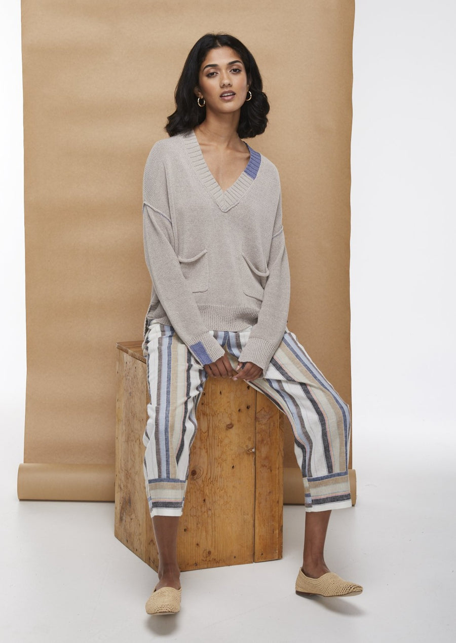 Linen Stripe Pant