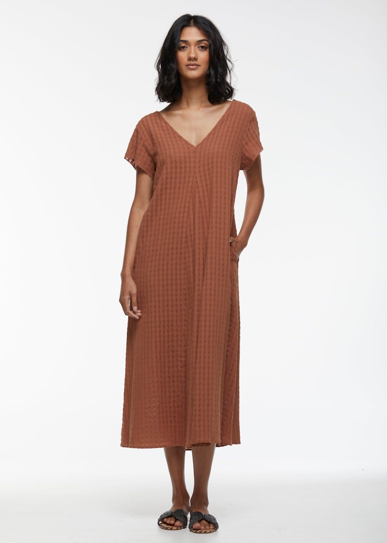 Textured Cotton Dress