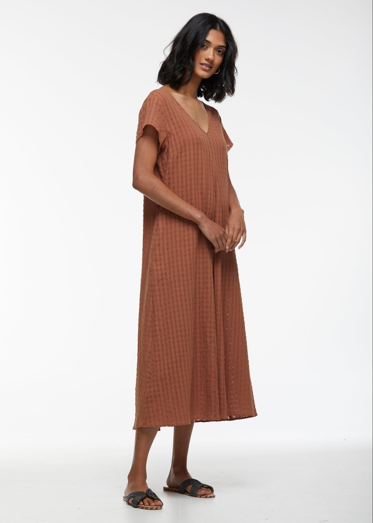 Textured Cotton Dress